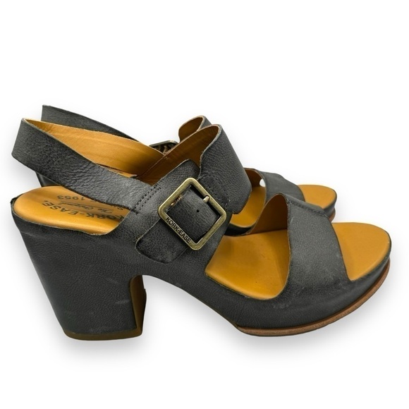 Kork-Ease San Carlos Distressed Slingback Platform Sandals, Dark Grey, Size 11 - Picture 2 of 15